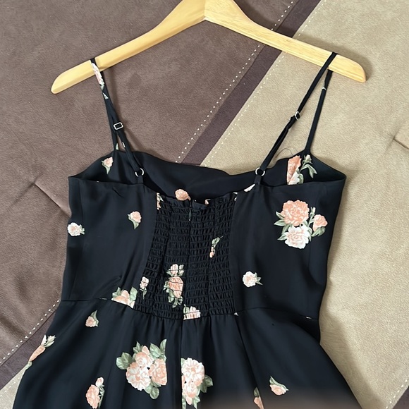 Reformation Kendall Mini Dress Black Floral Fit and Flare - Picture 15 of 16